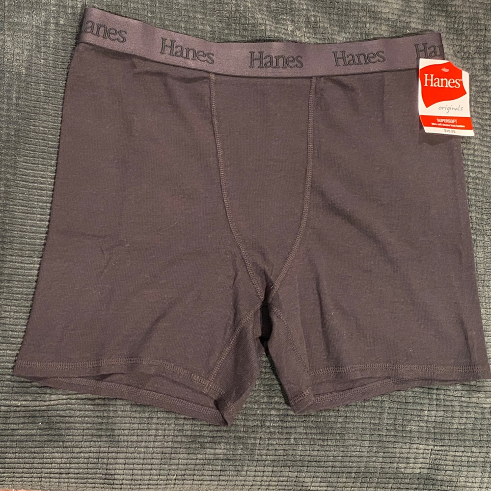 Hanes Charcoal Boxer Brief Lounge Shorts